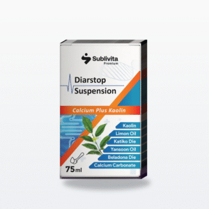An oral suspension designed to support digestive balance and comfort during episodes of acute diarrhea.