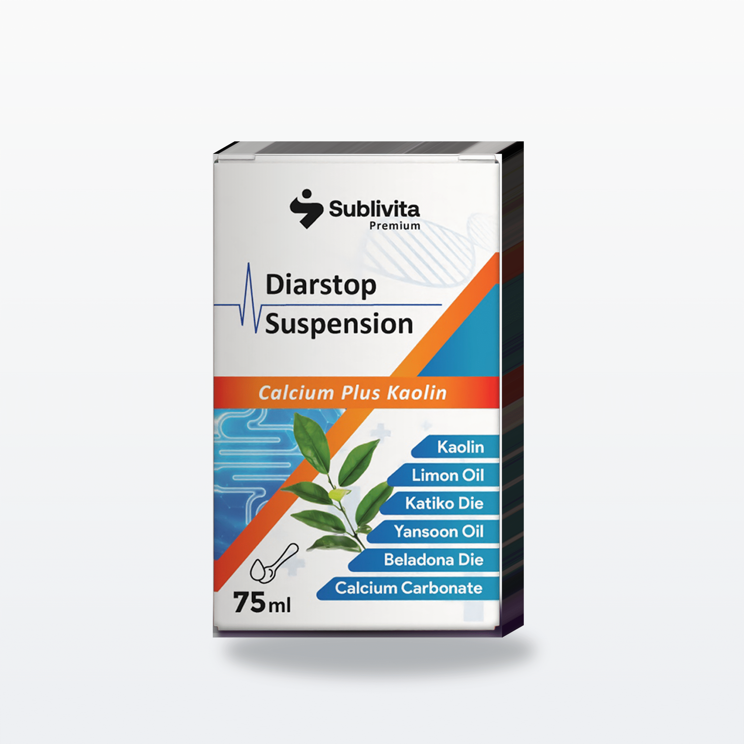 An oral suspension designed to support digestive balance and comfort during episodes of acute diarrhea.